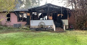 House destroyed by fire in Teton County