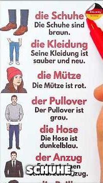 German Vocabulary 🇩🇪 Clothes in Daily Life | A1-A2 Easy Words #eduwaygermany