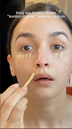 Trying alia bhatt’s Summer “no makeup “ sunburnt glow routine (real results) 👀✨