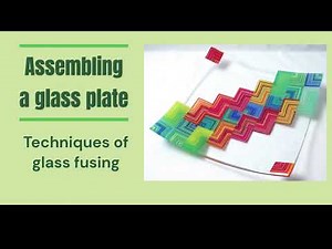 Assembling a fused glass plate with glass stringers