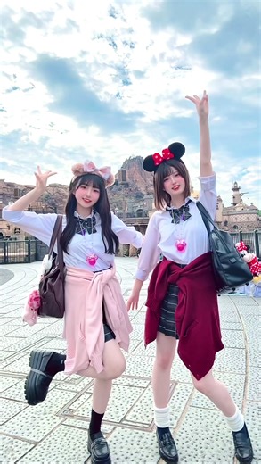 秋冬にぴったりの制服ディズニーコーデ