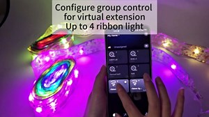 33FT Smart Christmas Ribbon Lights, Color Changing Lighted Ribbon, 100 LEDs, 80 Modes, APP & Remote Control, Music Sync, Timer, USB Powered, Extendable via App for Tall Xmas Tree, Golden