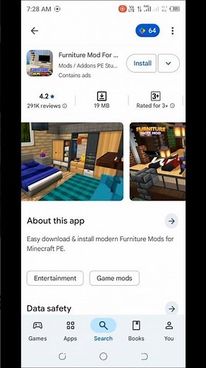 how to Furniture Mod For Minecraft #shortsfeed #minecraft #viral #shorts