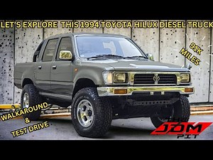 WHAT A BEAST! JDM 1994 Toyota Hilux Diesel Manual 4x4 Only 91k Miles Walkaround and Test Drive!