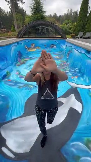 Check out my Ocean Pool Mural Reveal! The time lapse and footage of it full of water is up next! | Ania Amador Art