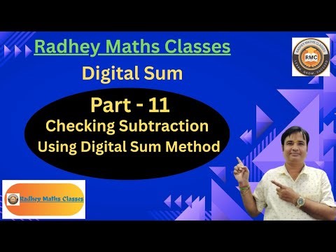 Checking Subtraction Using Digital Sum Method