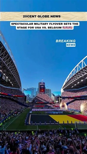The Best Pre-Match Moment? Epic Flyover Before Kickoff 🇺🇸 #usa #america #soccer #fifa #belgium #news