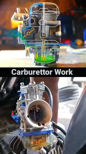 How a Carburetor Works 🤯 #CarFacts #Mechanics
