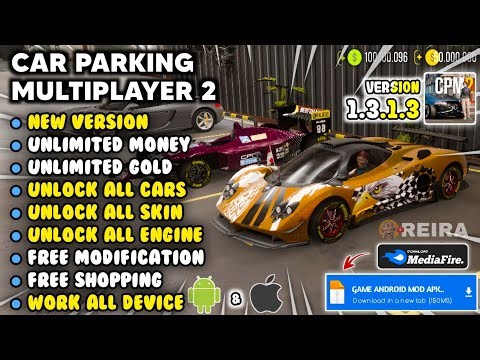 UPDATE!! CAR PARKING MULTIPLAYER 2 MOD APK V1.3.1.3 - Unlimited Money & Unlocked All, CPM 2 Mod Menu