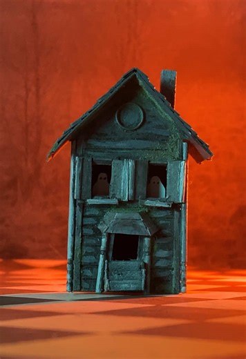 The 2nd matchbox in my #matchbox series! This time I’m doing a #miniature #haunted house! #diy