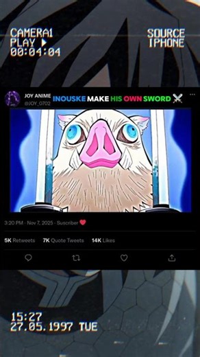 inouske make his own sword ⚔️ #foryou #demonslayer #anime #amv #kny #viral #shorts