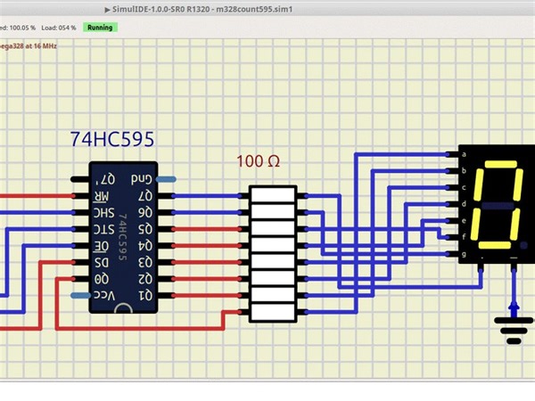 AVR C   code for LS74HC595 Shift Register and 7 Segment LED