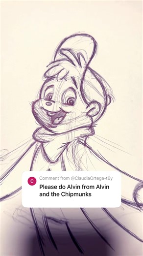 ⁠Alvin- Alvin and the Chipmunks Pen Sketch Requested by ‪@ClaudiaOrtega-t6y‬ #shorts #drawing