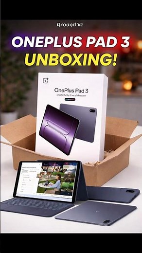 𝗢𝗻𝗲𝗣𝗹𝘂𝘀 Pad 3 Full Unboxing | Keyboard + Stylus #onepluspad