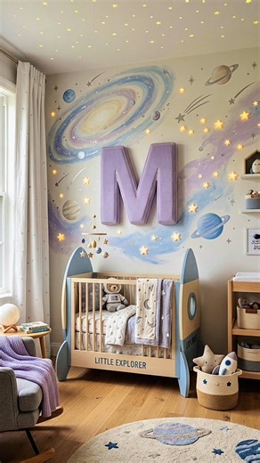 A to Z Space Ship Baby Bedroom Ideas 🚀 | Cool & Creative Kids Room Decor!#shorts