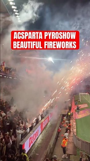 AC Sparta Prague Ultras Light Up the Sky! Epic Fireworks Show in the Stadium!