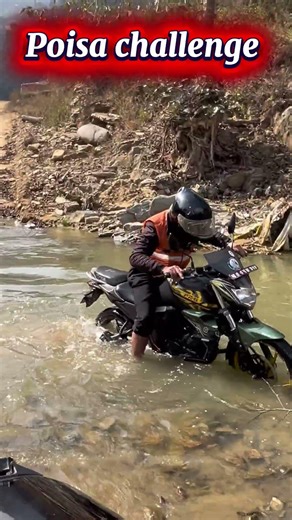 River crossing challenge #rosumotovlog #youtubeshortsvideo #offroad #fzv2 #goviral #bikergirl
