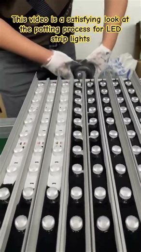 Seamless Protection: Potting LED Strips for Ultimate Durability💧 #LEDManufacturing #SatisfyingWork