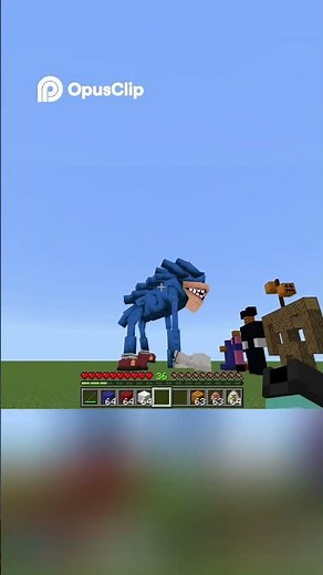 Giant Sonic Vs My Entire Base #minecraft #sonic #challenge