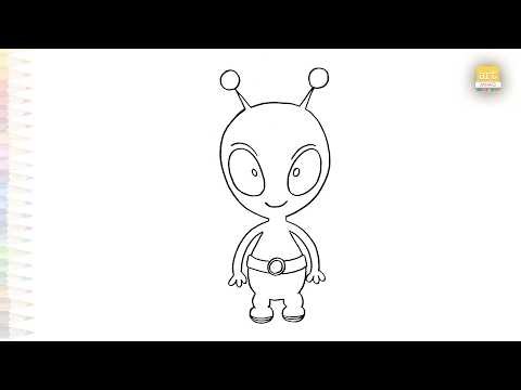 Alien easy drawing | Outline drawing sketches | How to draw an Alien step by step | #artjanag