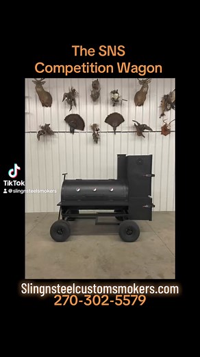 SNS Competition Wagon Smoker$4,499.00 Original MSRP ON SALE NOW $3,999.00. Starting at $139/mo or 0% APR with Affirm. Check your purchasing powerThe SNS Competition WagonTake your competitive BBQ game to the next level with the SNS Competition WagonNationwide delivery and financing availableCALL Sling’N’Steel Today to design your new trailer how you want itNathan 270-302-5579CAPACITY30 BOSTON BUTTS30 WHOLE CHICKENS20 SPARE RIBS12-15 BRISKETS | Sling 'N' Steel BBQ Smokers