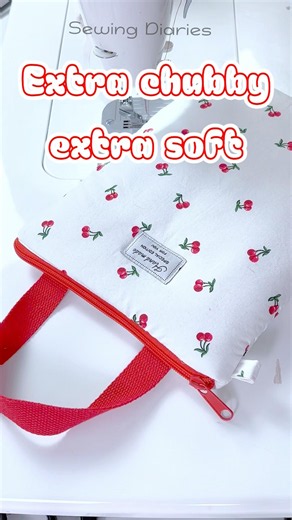 The Ultimate Squishy Book Sleeve! 🍒☁️ #shorts #easysewing #craft #pouchbag #booksleeve #diy
