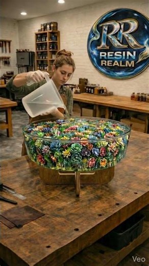 Packing a Glass Table With Flowers 🌸 Then Pouring Resin! #wood #woodworking #interiordesign #epoxy