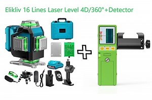 Professional Laser Level 4D 16 Line 360°Rotary Cross Self-Leveling Measure Tool | eBay