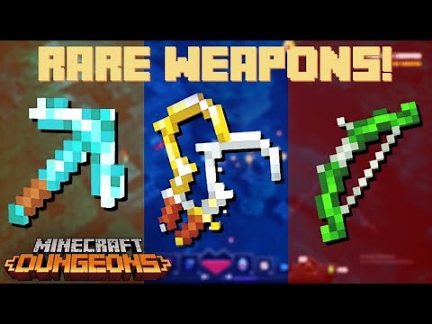 Minecraft Dungeons BETA - 10 RARE Unique Weapons you MISSED!