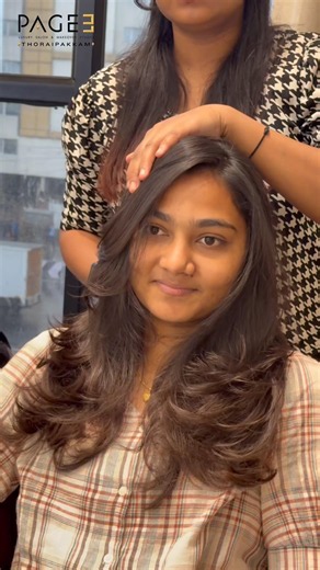 Stunning Layered Haircut Transformation | Bouncy Blowout at Page 3 Salon Thoraipakkam #HairMakeover