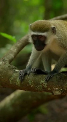 Monkey vs Mamba Snake Fight #animals