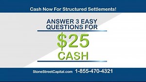Stone Street Capital TV Spot, 'Structured Settlement: $25 Cash'