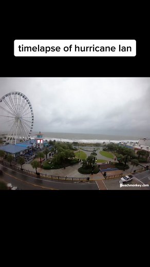 Hurricane Ian Time-Lapse: Beach During Landfall
