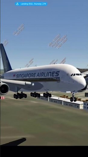 Singapore Airlines A380 Landing at London Heathrow 27R - Switch 2 gameplay - Aerofly FS Flight Sim