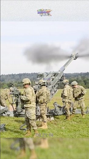 U.S. soldiers conduct a live fire with M777A2 howitzers