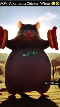 POV: A Rat with Chicken Wings 😳🤣 #shorts #animation #cartoon #pov