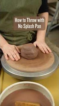 How to Throw with No Splash Pan #potterytutorial #ceramicpottery #ceramic #pottery #potteryclay