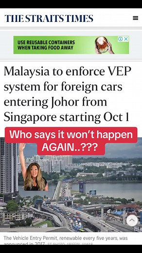 New Vehicle Entry Permit Requirement for Singapore-Malaysia Land Travel