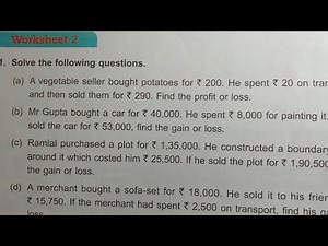 DAV Class 5 unit 11 worksheet 2 ।। Math class 5 chapter 11 worksheet 2 dav public school