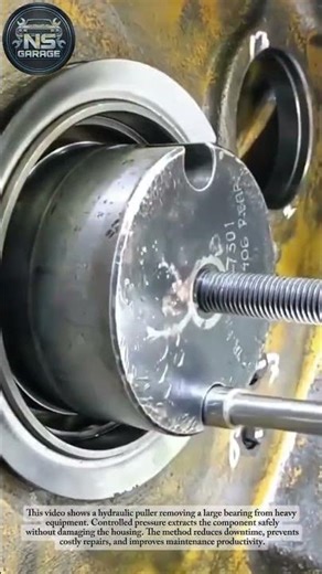 Hydraulic Bearing Removal Tool in Action | Heavy Equipment Maintenance #mechanic #shorts