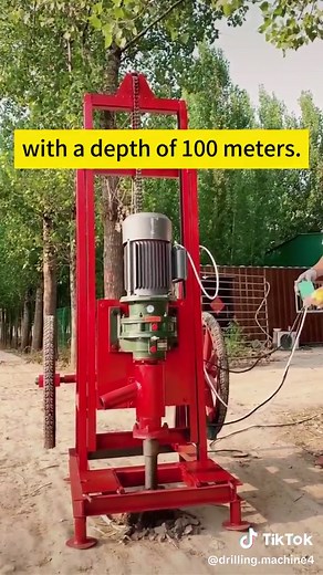 The drilling machine can dig wells quickly, one well per day.#drillingwaterwells #fyp #drillingrigs #waterwell