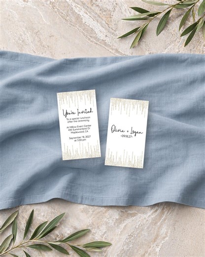 Editable Wedding Insert Card Template, Gold Confetti Reception Card, Digital Download - Olivia Collection - Etsy