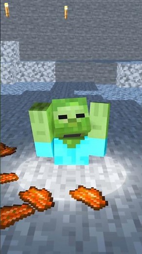 Zombies! Steve throws a realistic iron sword into the cave!