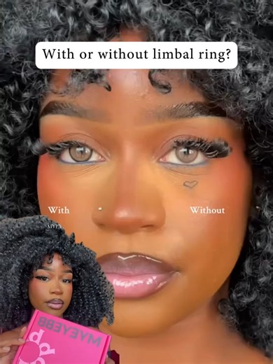 With limbal ring vs. without 👀✨💬 Which do you prefer? 👇 🦋Lenses: 1. Dusty Brown 2. Norko Brown #coloredcontact #naturallenses #hotcontactlens #PrescriptionContacts #softlens #myeyebb #myeyebbofficial