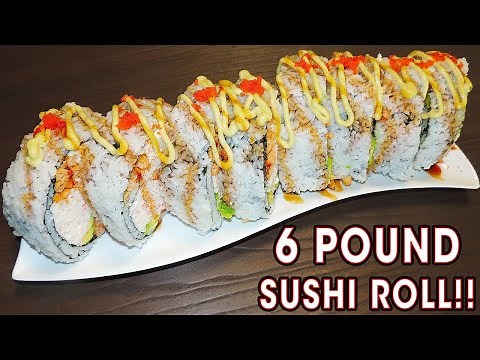 6lb Monster Sushi Roll Challenge in San Diego, California w/ ‪@FreakEating‬
