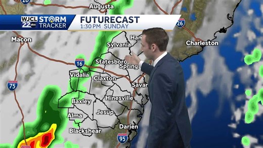 Cold front will move through Southeast Georgia and the Lowcountry on Sunday