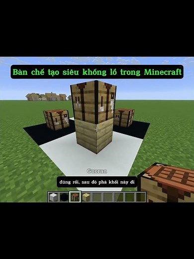 How to craft a giant crafting table in Minecraft!! #shorts