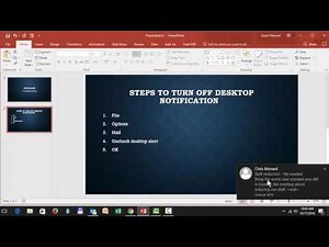 Outlook - turn off desktop alerts and notifications by Chris Menard