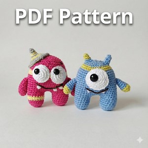Monsters Crochet PDF Pattern, Monster Set Crochet Tutorial, Cute Monster Keychain Amigurumi, Pattern Funny Aliens - Etsy