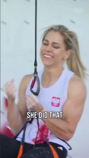 Aleksandra Mirosław shattered her own speed climbing world record at #Paris2024 💜 #IWD2025